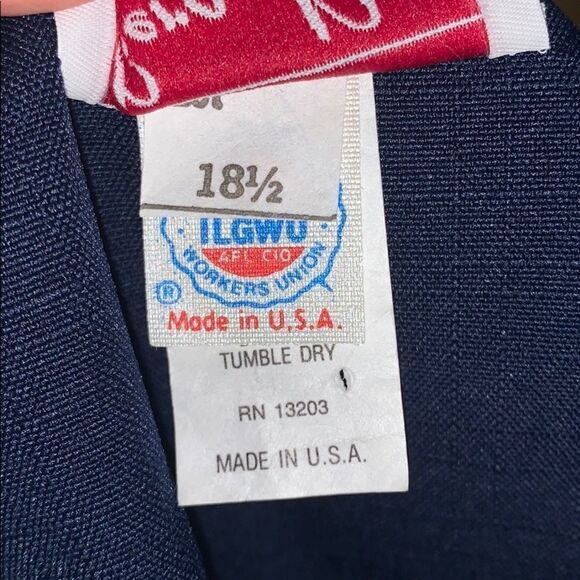 Vintage oversized blazer Berg-Ray FROCKS navy sailor. Size 18 1/2 - Picture 10 of 11